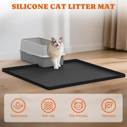Pawtners Silicone Cat Litter Mat 34 x 22 in, 2 Pack - Image 3