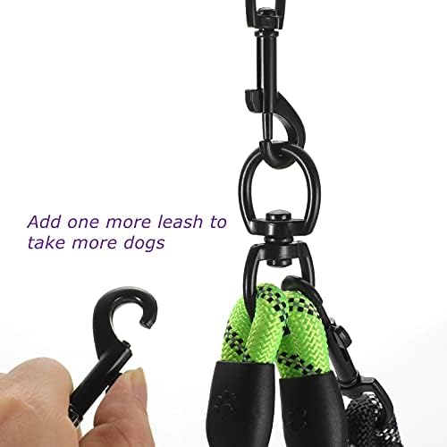 Double Dog Leash Reflective Detachable Coupler &360° Swivel Tangle Free - Image 4