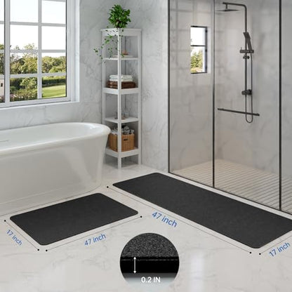 Bathroom Mat Rugs Sets 2 Piece Stone Bath Mats - Image 6