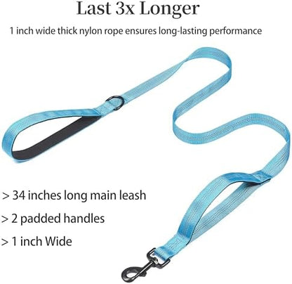 iYoShop Double Dog Leash with 3 Extra Traffic Handles, 15-120 lbs - Image 2