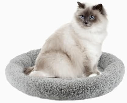 Round Cat Bed Washable Cat Donut Bed by BillionChains