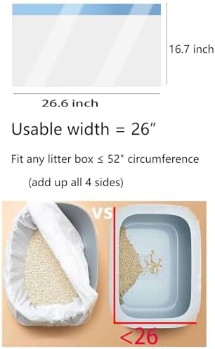 40 Count Cat Drawstring Litter Box Liners 26.6x16.7 inches 2Mils Super Thick - Image 2