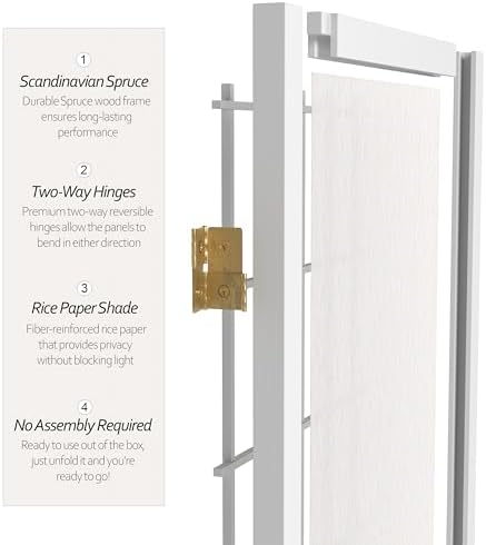 2 ft. Short Desktop Window Pane Shoji Screen - Image 4