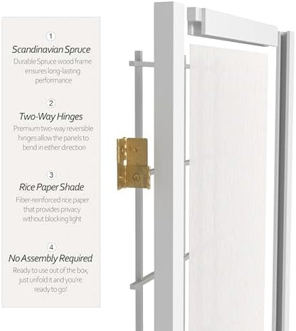 2 ft. Short Desktop Window Pane Shoji Screen - Image 4
