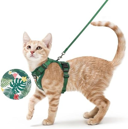 rabbitgoo Cat Harness and Leash Set, Escape Proof Vest, Rainforest Green by rabbitgoo