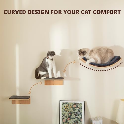LIORCE Cat Wall Shelf with Two Steps - Image 2