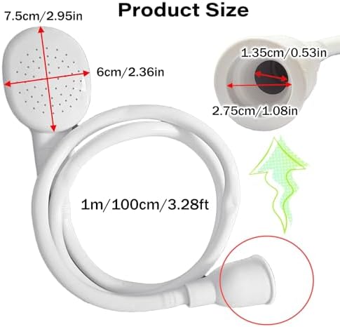 3.28FT Sink Spray Hose, Portable Rubber Sink Hose Sprayer - Image 2