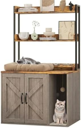 IDEALHOUSE 53" H Cat Litter Box Enclosure Hidden Litter Box Furniture by IDEALHOUSE
