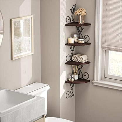 Alsonerbay 4-Tier Cat Shaped Corner Floating Shelf Wall Mount - Image 6