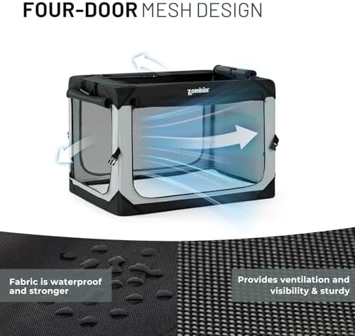 ZOMISIA XL Collapsible Dog Travel Crate - Image 4