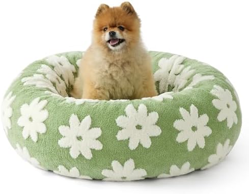 LE SURE Shown on TV Jacquard Donut Cute Small Dog Beds by Lesure