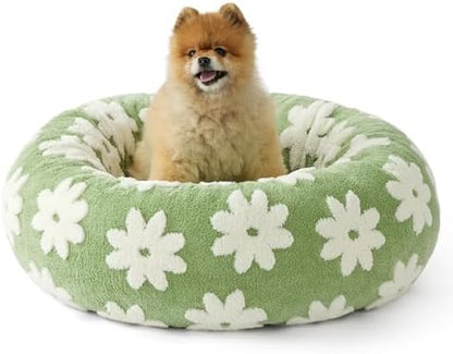 LE SURE Shown on TV Jacquard Donut Cute Small Dog Beds by Lesure