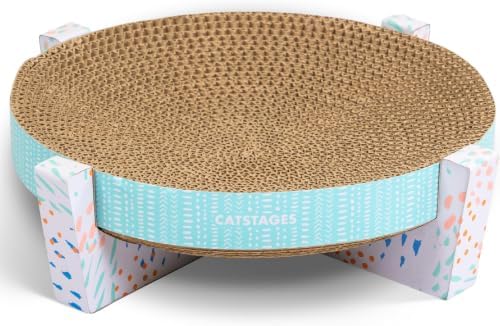 Catstages Scratch, Snuggle & Rest – 2‑in‑1 Indoor Cat Scratcher & Elevated Cat by Catstages