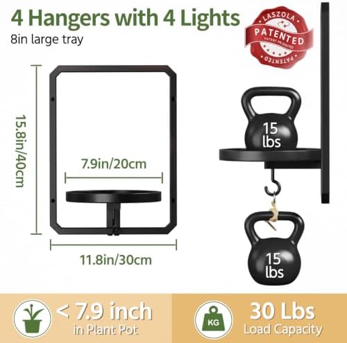LASZOLA Plant Picture Frame Holder Shelf Wall - Image 2