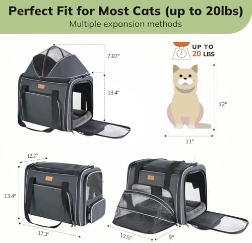 Morpilot Top and Side Expandable Cat Carrier - Image 6