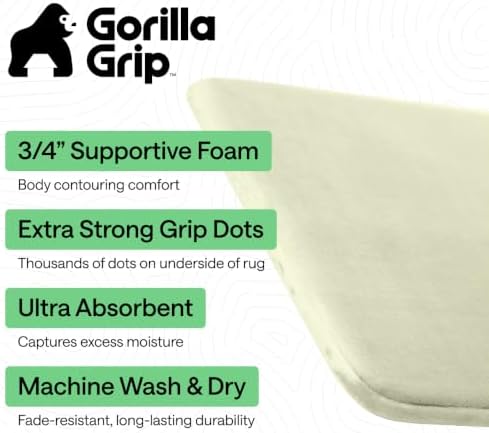 GORILLA GRIP® Memory Foam Bath Rug - Image 2