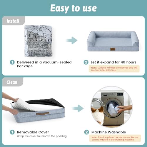 COZY KISS Cooling Dog Bed for Medium Dogs - Image 5