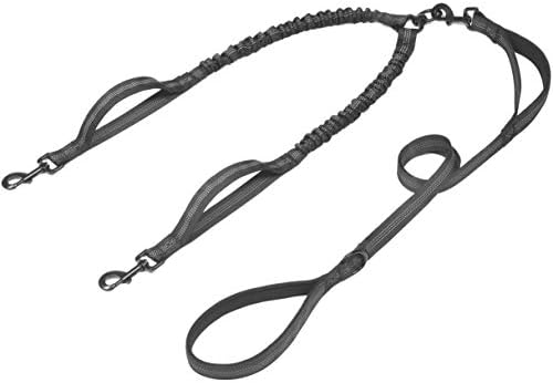 iYoShop Double Dog Leash with 3 Extra Traffic Handles, 15-120 lbs by iYoShop