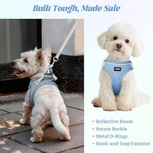No Pull Dog Puppy Harness and Leash Set Reflective Mesh Vest Medium - Image 5