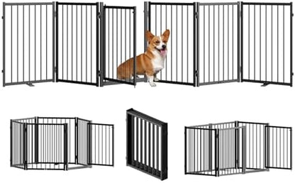 SNUOWU Full Metal Freestanding Dog Gate by SNUOWU