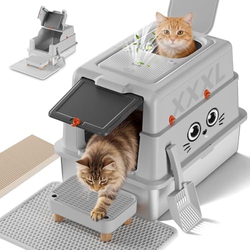 XXXL Stainless Steel Cat Litter Box by GTPLAYER