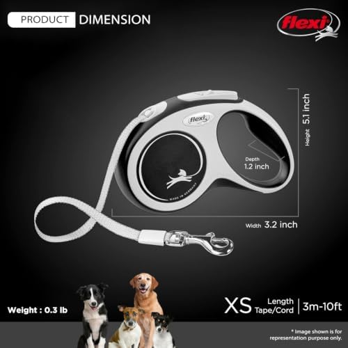 FLEXI® Comfort XS Tape Retractable Dog Leash, 10 ft - Image 3
