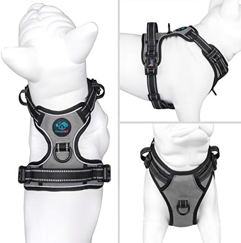PHOEPET No Pull Dog Harness Medium Reflective Front Clip Vest - Image 2