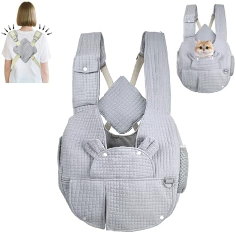 Carry Small Dogs and Cats for Versatile Pocket Portable Pet Front Backpack by Geelraqaly