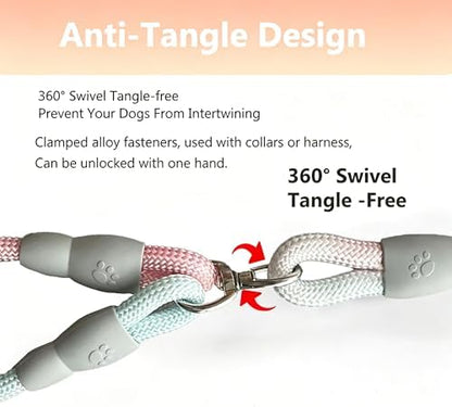 Double Dog Leash for Two Dogs Walking & Training Trangle Free - Image 4