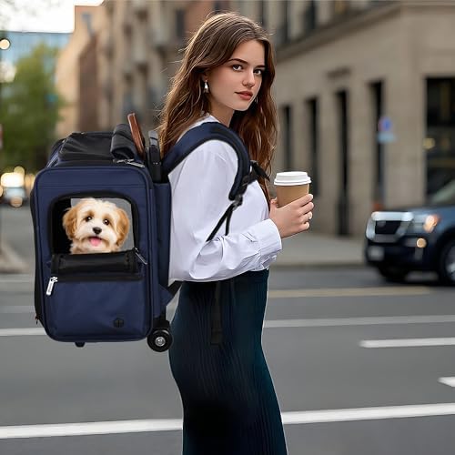 EliteField Deluxe Rolling Backpack Dog & Cat Carrier - Image 5