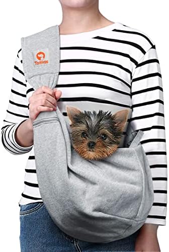 Tomkas Small Dog Cat Sling Carrier Puppy Purse Travel Wrap Soft Crossbody Pet by TomkasFORTHELOVEOFPALS