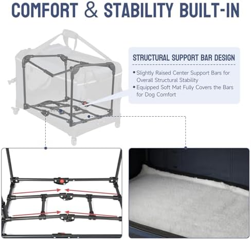 PEGIC 30" Collapsible Rolling Dog Crate - Image 2