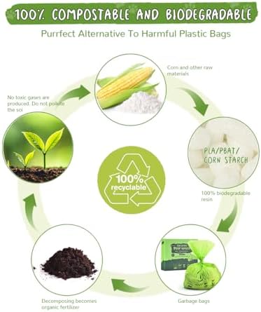 Cat Litter Bags for Poop Biodegradable Cat Waste Disposal Bag Leakproof Durable - Image 3