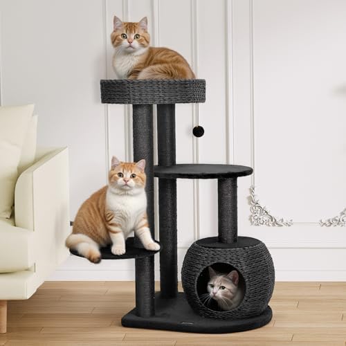 KAMABOKO Gothic Cat Tree, 39” Black Cat Tower - Image 3