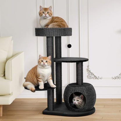 KAMABOKO Gothic Cat Tree, 39” Black Cat Tower - Image 3