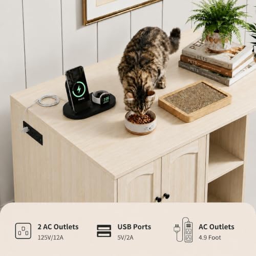 Garvee Cat Litter Box Enclosure, Large Cat House - Image 4