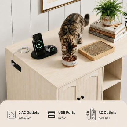 Garvee Cat Litter Box Enclosure, Large Cat House - Image 4