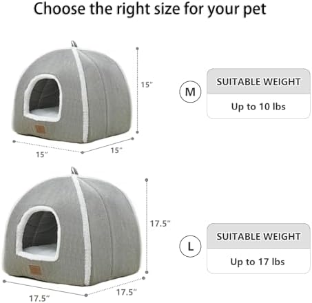 Cat Beds for Indoor Cats-Cat Bed Cave House Tent for Kittens and Small Pets - Image 4
