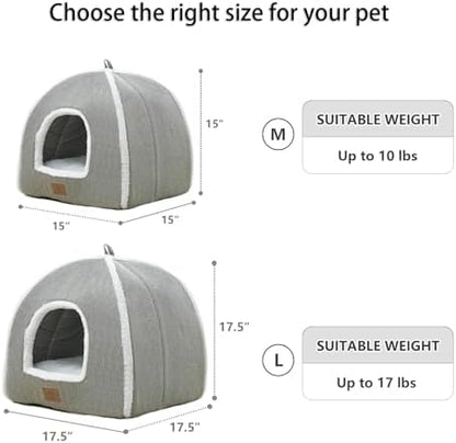 Cat Beds for Indoor Cats-Cat Bed Cave House Tent for Kittens and Small Pets - Image 4