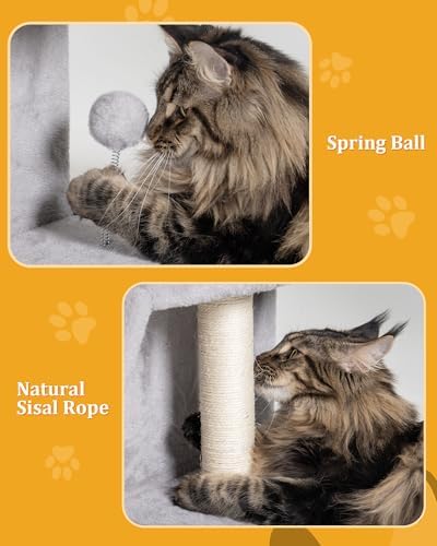 Aechonow Cat Tree Tower for Large Cat, Cat Bed House - Image 6