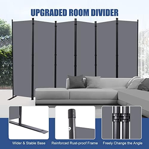 6 Panel Wide Room Divider Wall Screen - Image 2