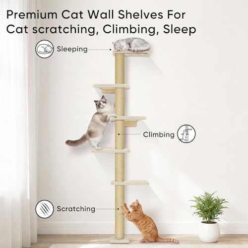 Wall Mounted Cat Tree, Space Saving Cat Wall Furniture - Image 2
