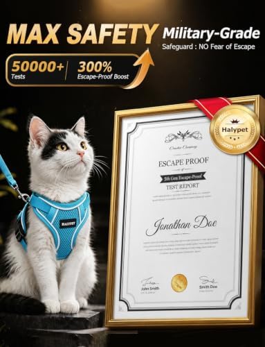 Cat Harness and Leash Set, Escape Proof Kitten Harness, Night Blue - Image 2