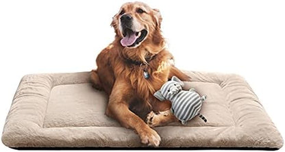 Dog Crate Pad Washable Dog Bed for Crate Large Cozy Mat 42-Inch Cream by VERZEY