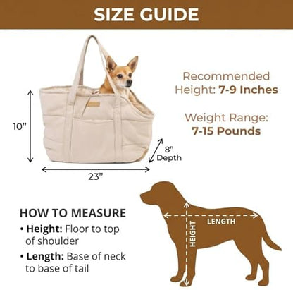 Plush Dog Purse Carrier for Small Dogs, Soft Tote - Image 5