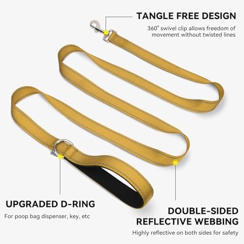Joytale Reflective Dog Leash for Small Dogs, 5 FT x 3/4" - Image 5