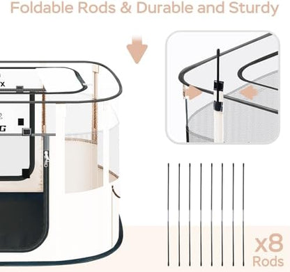 XRG Foldable Dog Playpen with pad，Indoor Cat Kennel L - Image 6