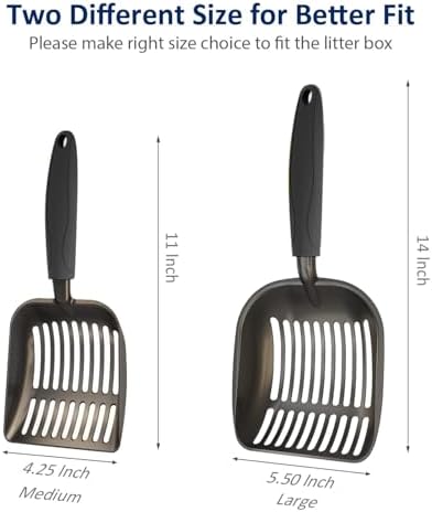 WePet Cat Litter Scoop, Non-Stick Plated Aluminum Alloy Sifter, Kitty Durable - Image 3
