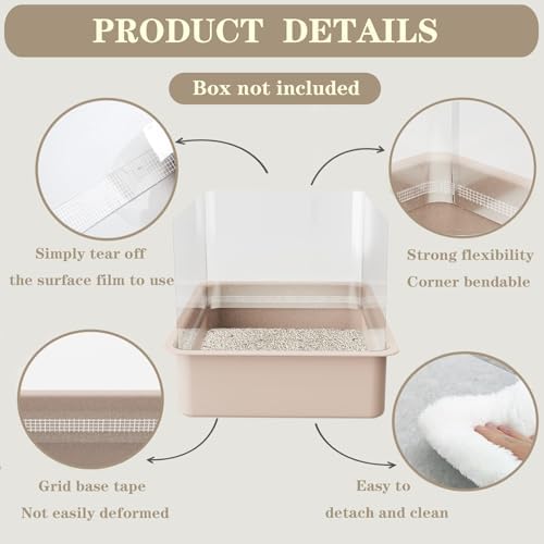 12Pcs Cat Litter Box Pee Shields, Litter Box Splash Guard - Image 3