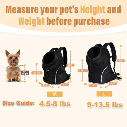 YUDODO Dog Front Carrier Backpack, Adjustable Breathable Dog Backpack - Image 2